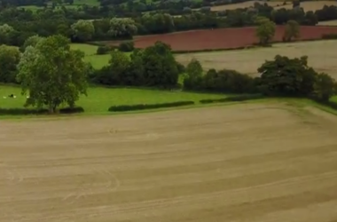 Drone image of a farm