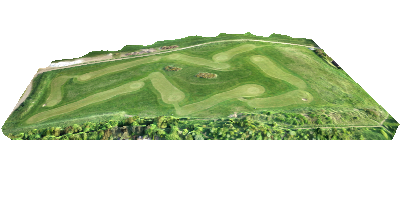 drone produced 3d model of a golf course